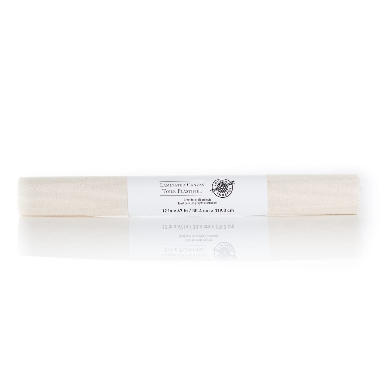 Natural Laminated Canvas Fabric Roll by Loops &#x26; Threads&#xAE;